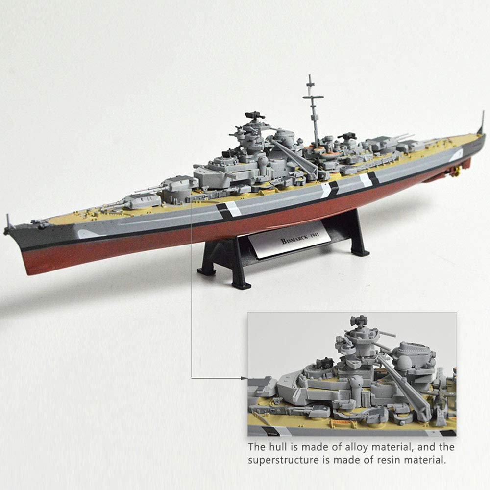 Amazon.co.jp: 1/1000ビスマルク船モデル第二次世界大戦戦艦モデル合金