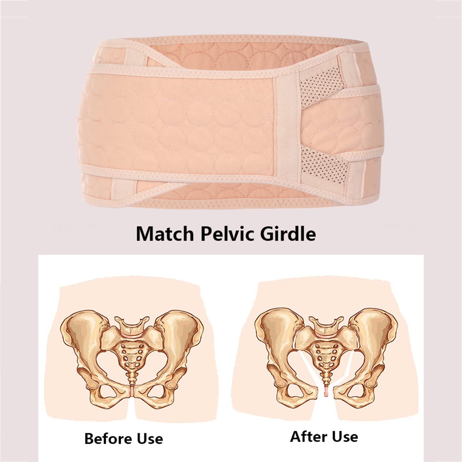 3 in 1 Post-Partum Belly Band Wrap Legante Addominale Post Chirurgia Sezione C Compressione Cintura Cintura Dopo La Nascita Supporto per Il Recupero Postnatale Pelvi Waist Trainer,L, Rosa
