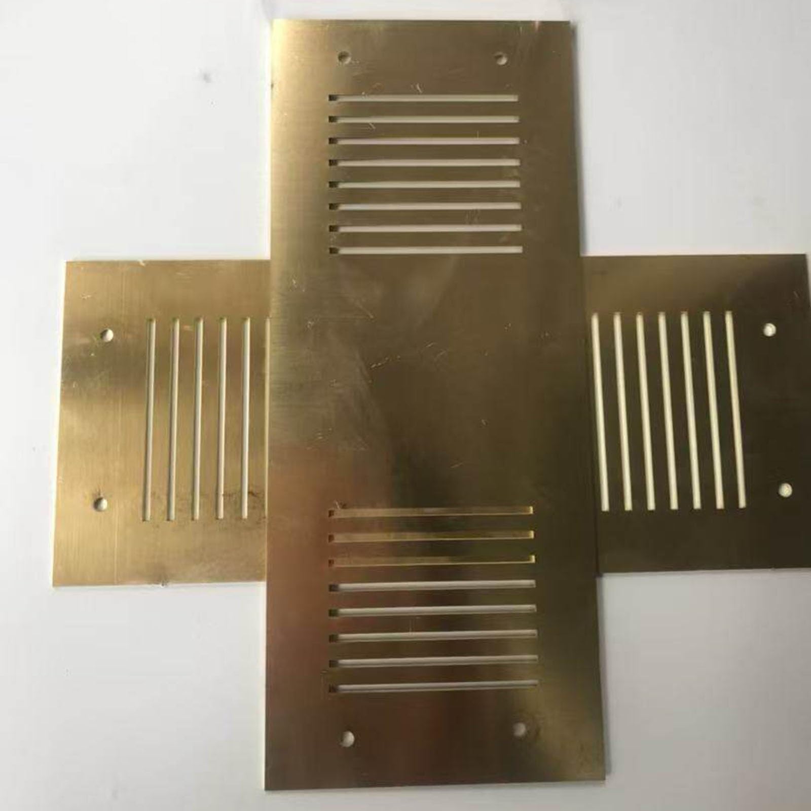 Ultradünnes, Matt Gebürstetes Quadratisches Messingblech | Ultradünnes quadratisches Messingblech; leitfähige Kupferfolie, geeignet for Ätzen(4.0mm*200*200mm)