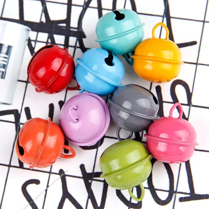 Bells, Metal Craft Bells, Metal Bell Round Shape 22mm 6pc Copper Shape Jingle Bells for Charm Bells Necklace Fit Festival/Party/Pet's Necklace (Size : 22mm, Color : G2) ( Color : Dark Blue , Size : 22