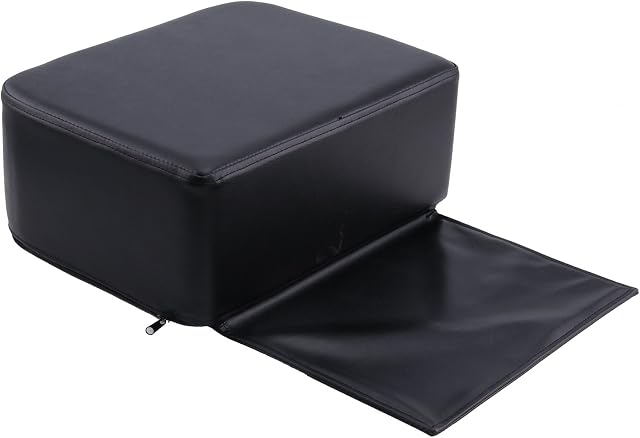 AllRight Salon Booster Seat Cushion Child Spa Equipment Styling Barber Chair Highchairs Auxiliary Heightening Cushion Thick Leather for Baby Kids Black