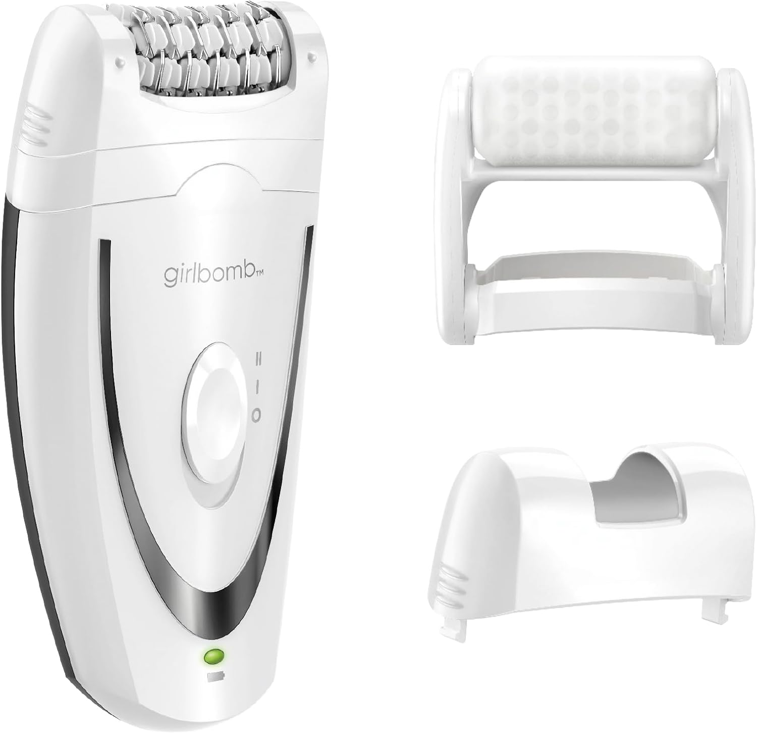 Conair GIRLBOMB Epilator with Ice Roller for Smooth and Soft Skin, Hair Removal Device, Epilator for Women, Women’s Shaver & Trimmer, 3-Piece Kit with Ice Roller Attachment, Cordless/Rechargeable Conair GIRLBOMB Epilator with Ice Roller for Smooth and Soft Skin, Hair Removal Device, Epilator for Women, Women’s Shaver & Trimmer, 3-Piece Kit with Ice Roller Attachment, Cordless/Rechargeable