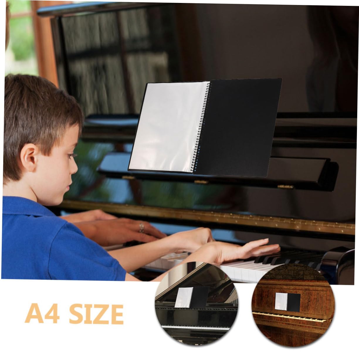 2pezzi Cartelle Musicali con Raccoglitori Inserti Trasparenti Design Resistente Grande Capacità per Organizzare e Conservare Spartiti e Documenti