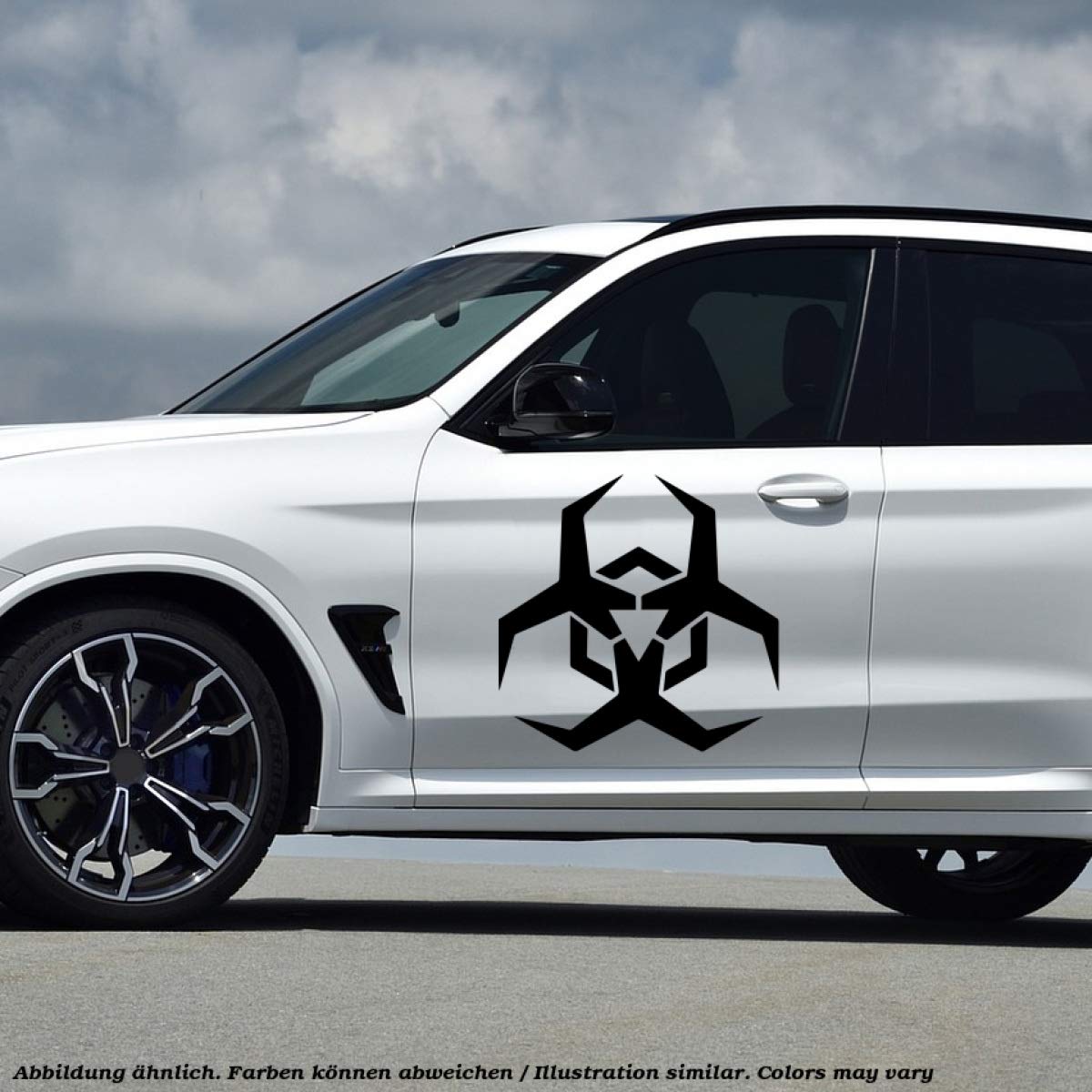 Adesivo In Vinile Malware Biohazard L 0191 Nero Opaco - JDM Style, Taglio Laser, Made In Germany, Per Auto E Superfici Lisce