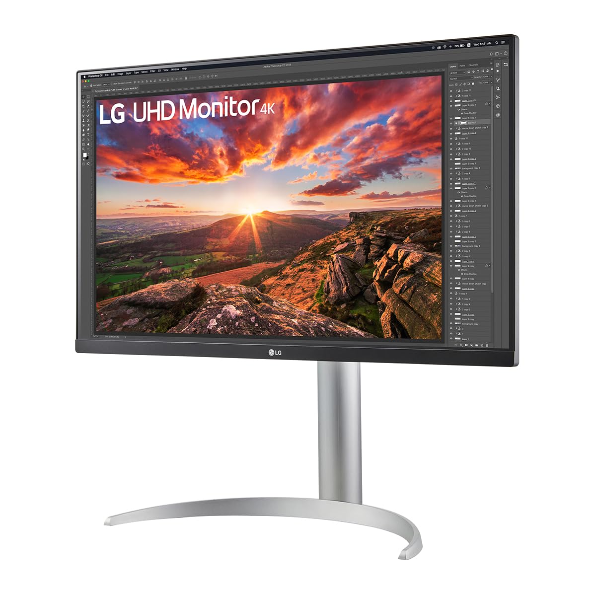 LG 27UP850K-W Monitor PC 68,6 cm [27] 3840 x 2160 Pixel 4K Ultra HD LED Argento, Bianco (27IN IPS 3840X2160 16:9 5MS - 1200:1 HDMI/DISPLAYPORT/USB C)