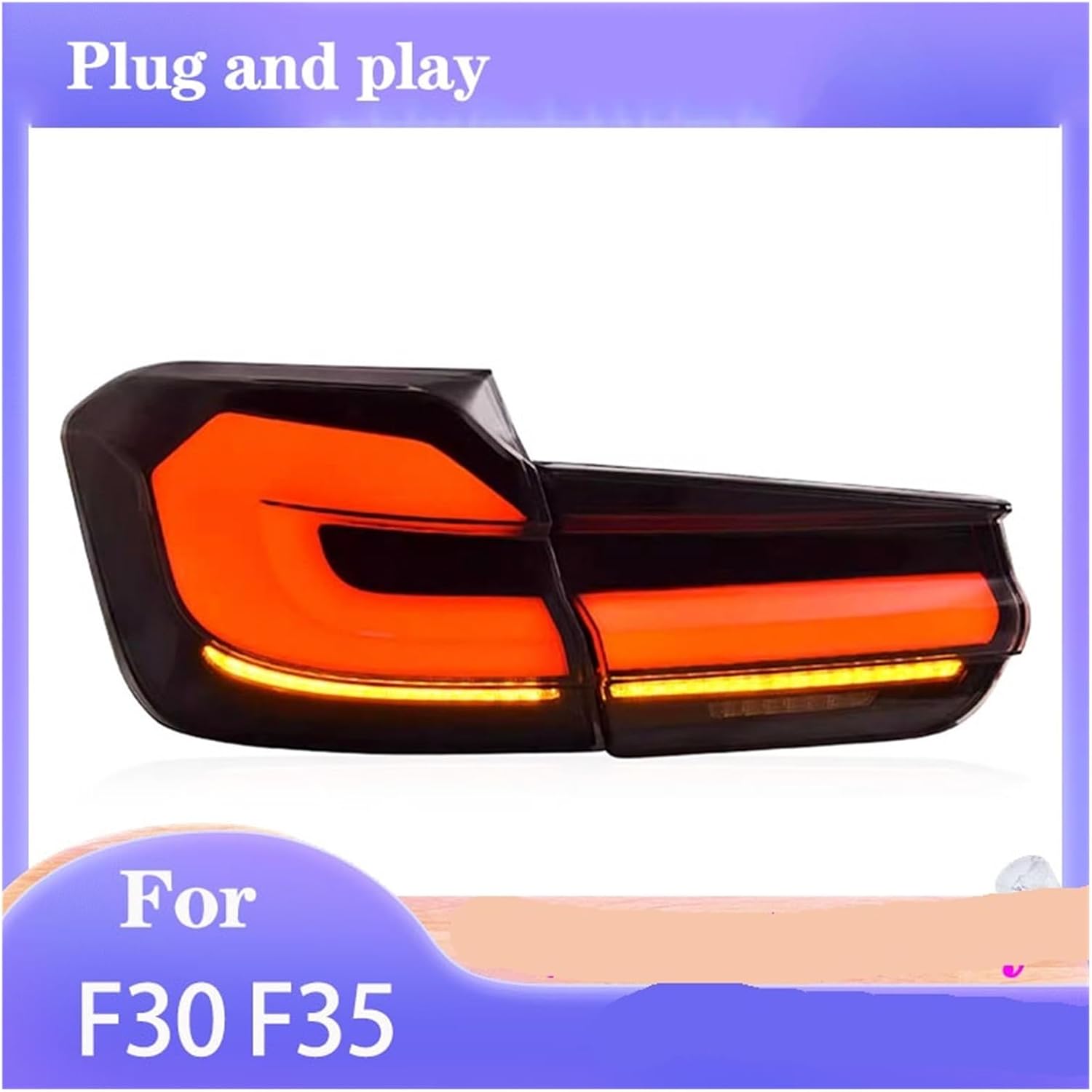 Car Styling For BMW F30 Tail Lamp 2013-2018 F80 Taillights F35 3D 318i 320i 325i 330i 335i DRL+Brake+Turn Signal+Reversing+Fog(2012-2016 Smoke)