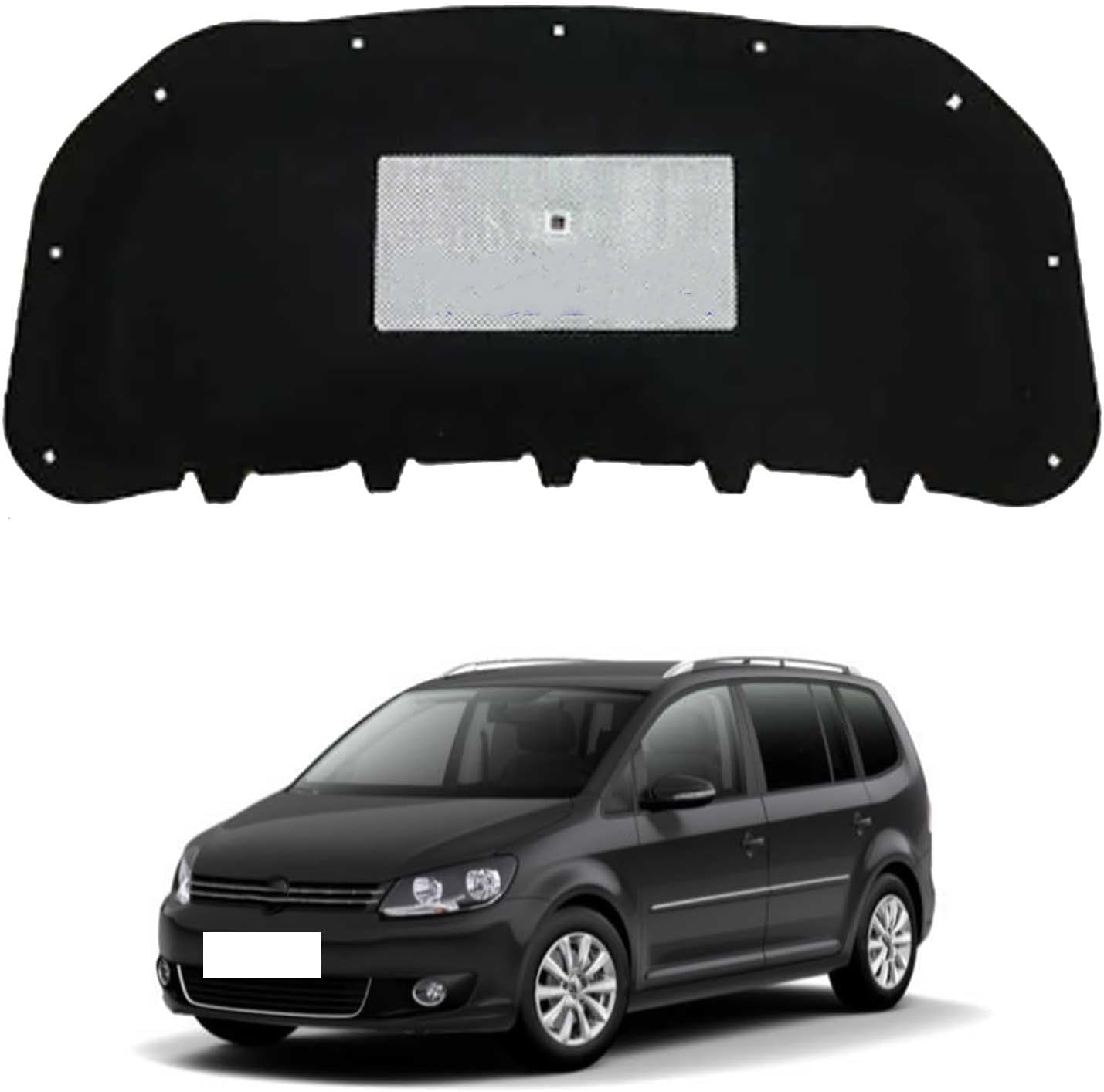 Liufangfc Normal Bonnet Insulation Mat 10Mm For Vw Touran 2011-2016 – Fireproof Engine Sound Deadening & Heat Shield Acoustic Liner With Clips