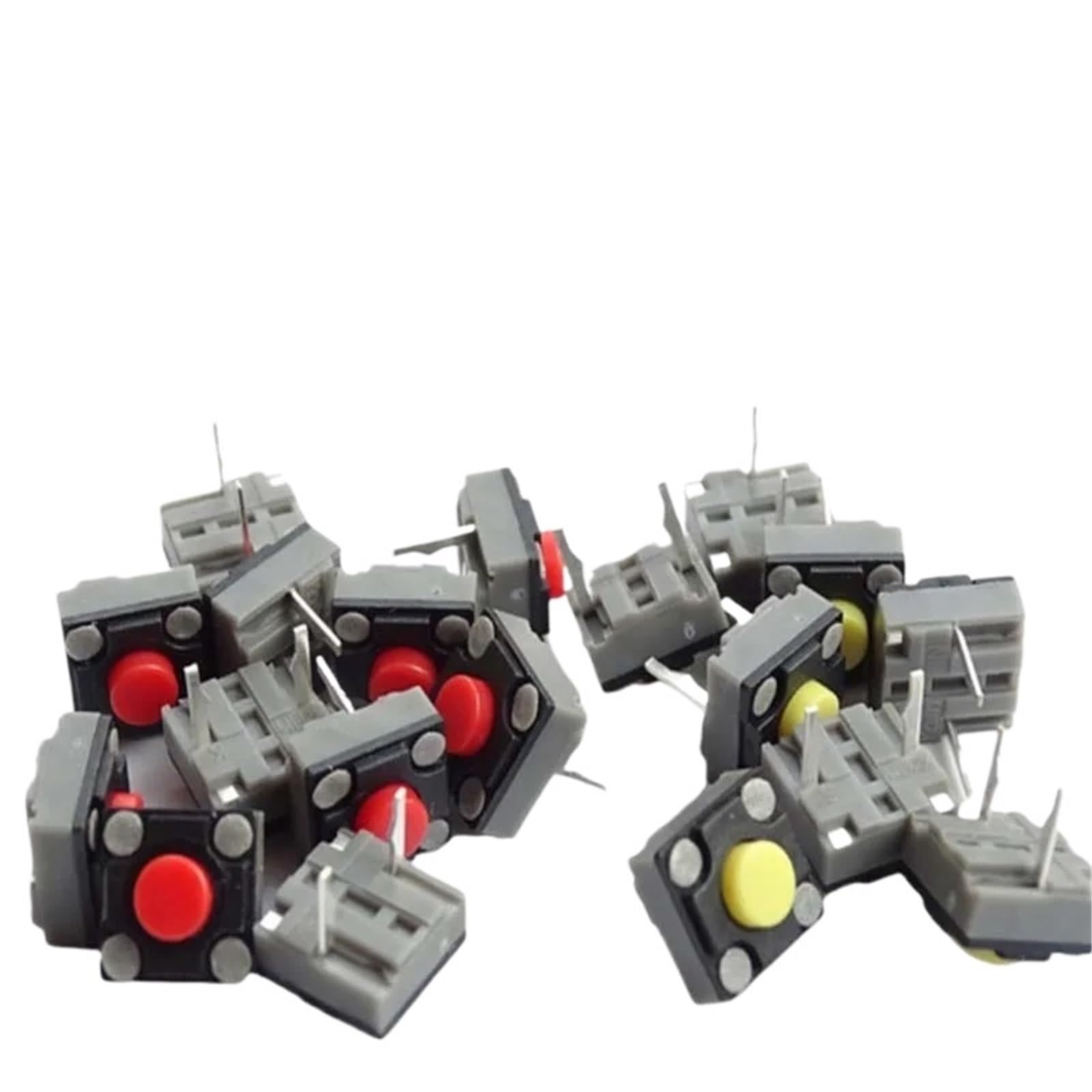 5 sztuk/10 sztuk 6 x 6 x 4,3 mm cichy przełącznik myszy odpowiedni (czerwone kropki, 10 szt.)