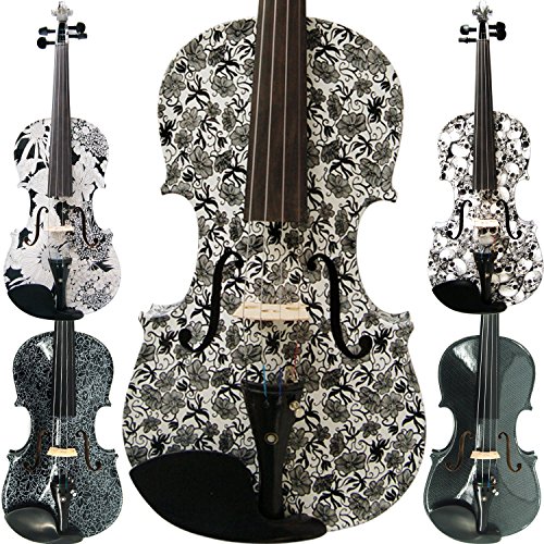 Aliyes Premium Handmade Acoustic Violin 4 4 Full Size Kit Solid Wood Violin with Case,Bow,Rosin,Strings-E309