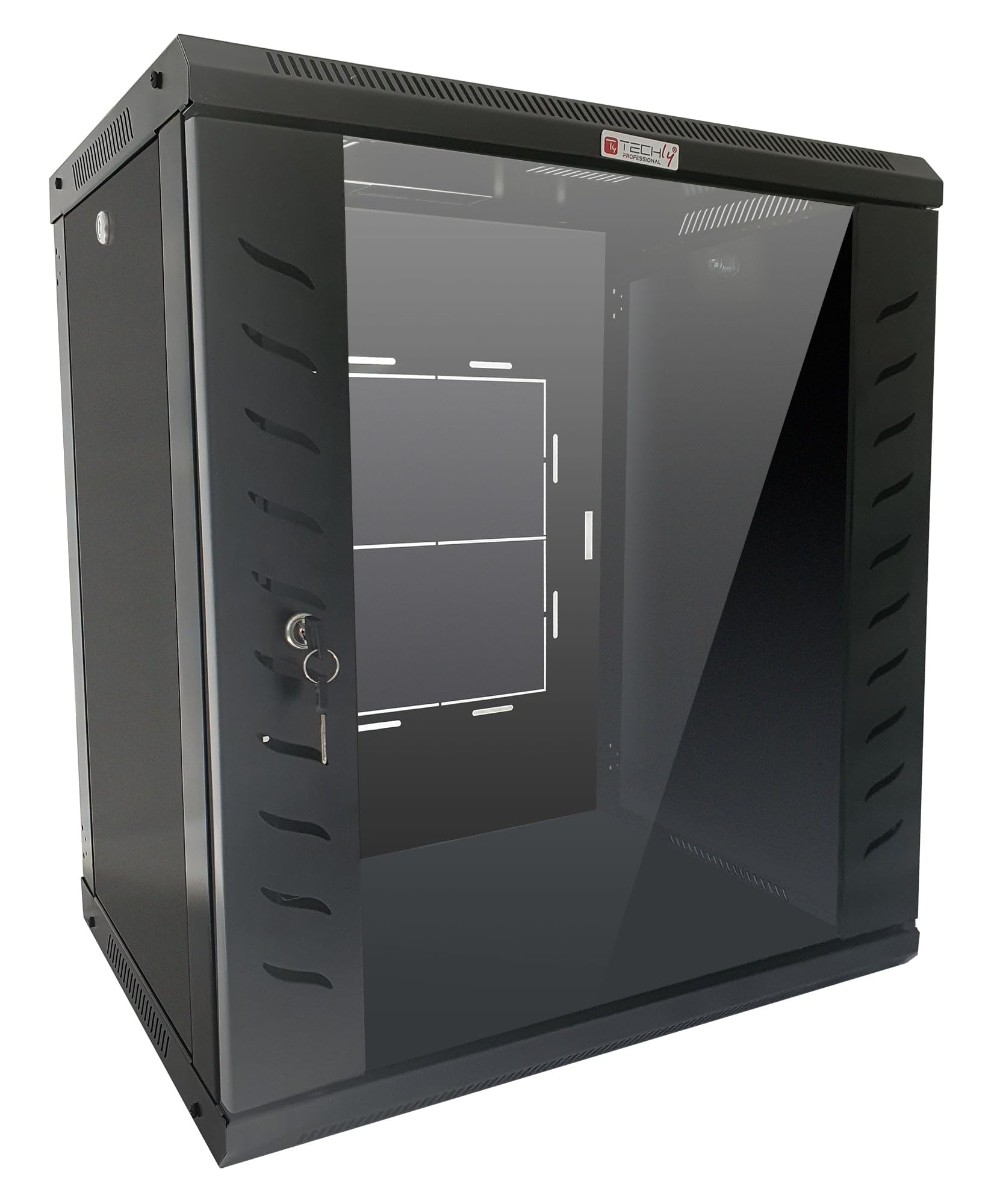 Techly Armadio Rack 19" a Muro 12 unità P.600 mm Nero