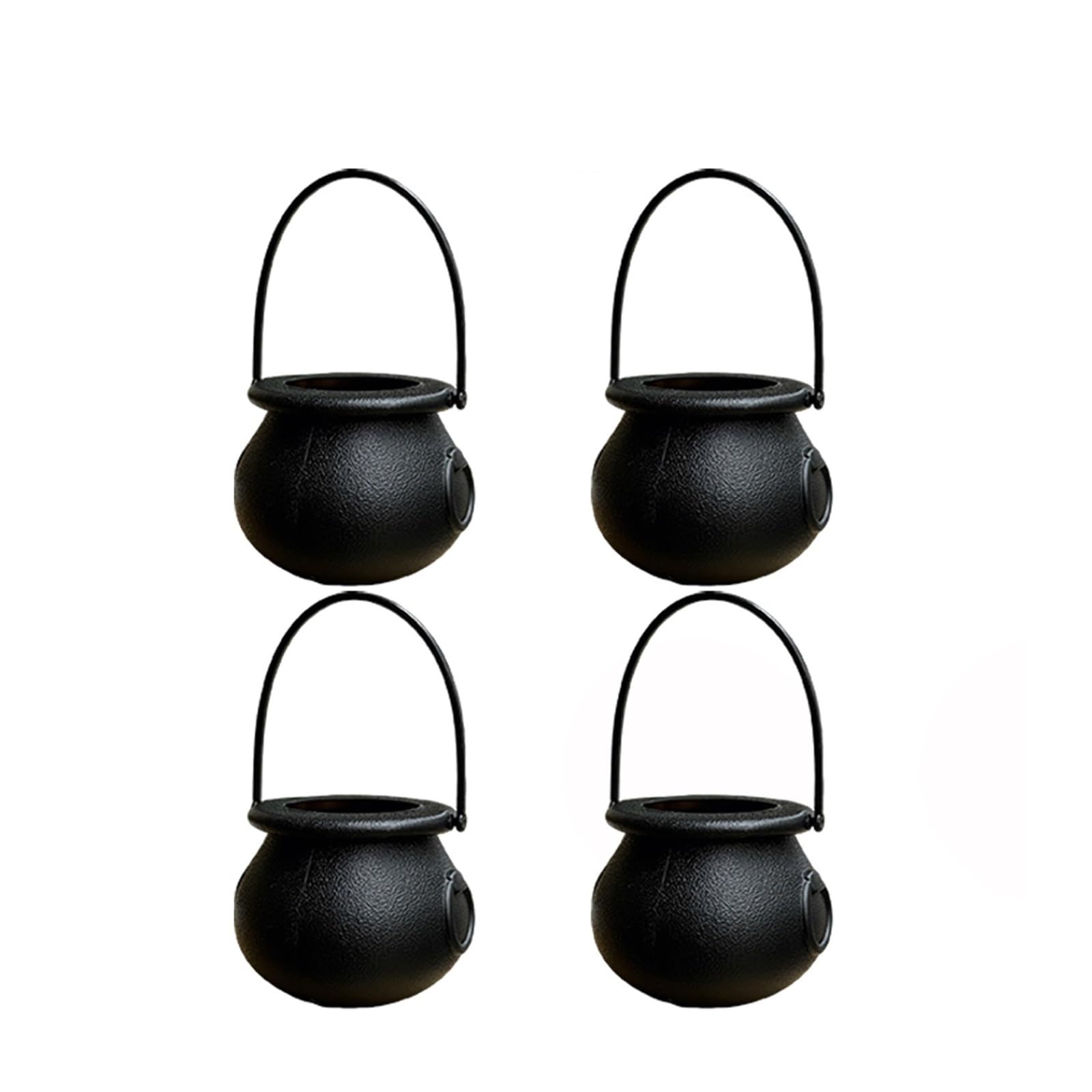 SZAJDSNMURB Witch Cauldron Buckets Set, Halloween Candy Bowls, Plastic