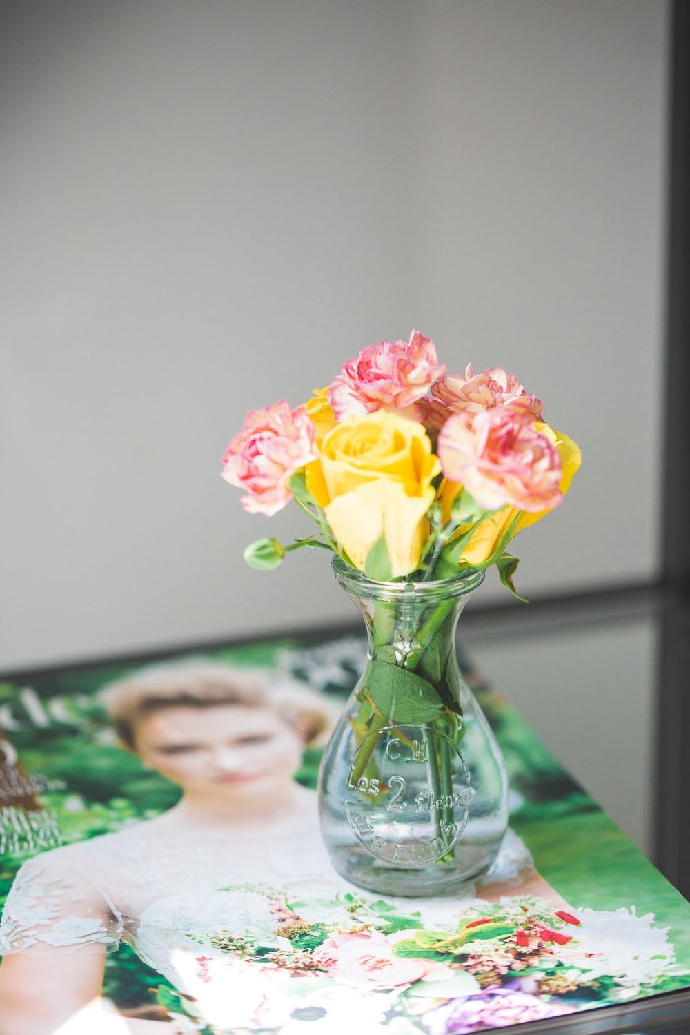 Richland Glass Bud Vase Clear Teardrop 4.25