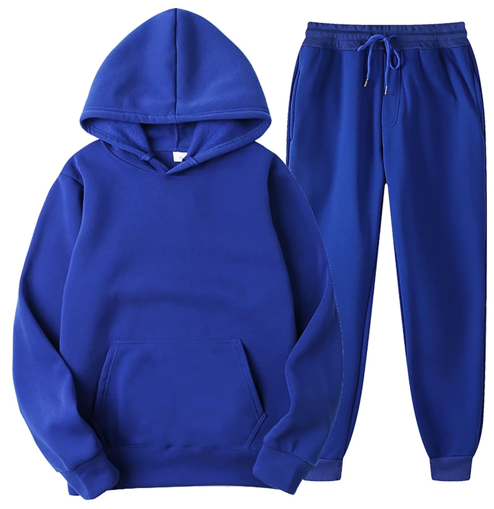 DHSPKN Women's 2 Piece Long Sleeve Pullover Hoodies and Sweatpants Casual Loose Sweat Suit