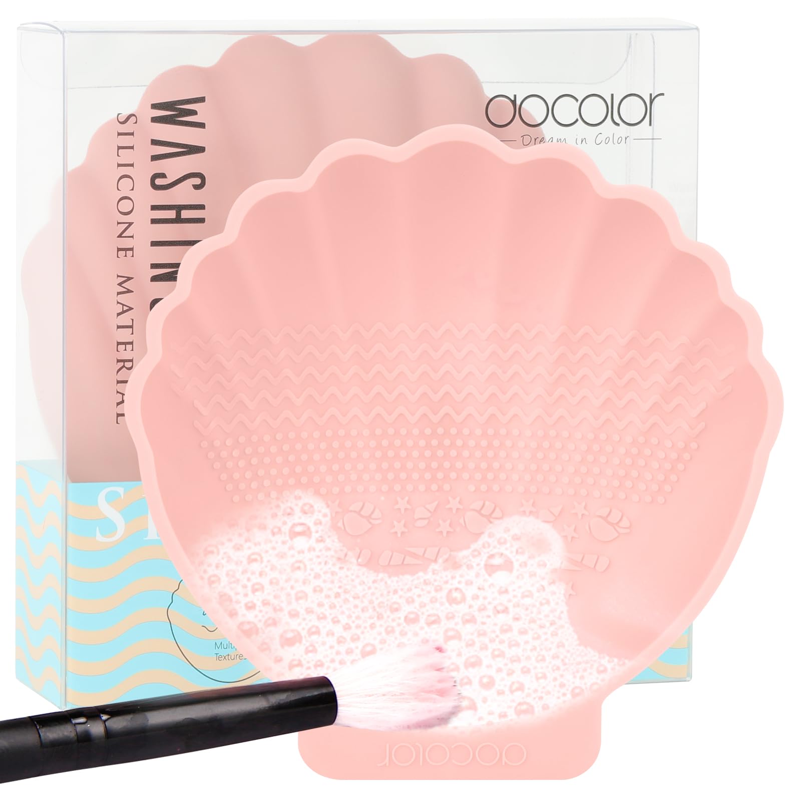 Makeup Brush Cleaner Mat - Silicone Portable Cleaning Pad for Brushes, Beauty Blenders, Powder Puffs & Sponges and Makeup Tools, Easy to Use and Quick-Dry Design for Travel and Daily