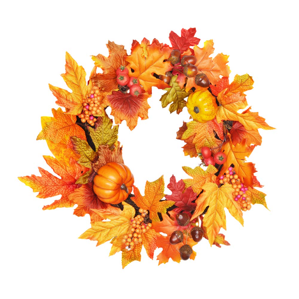 Floristrywarehouse Brown Artificial Autumn Wreath 40Cm/16 Inch Diameter