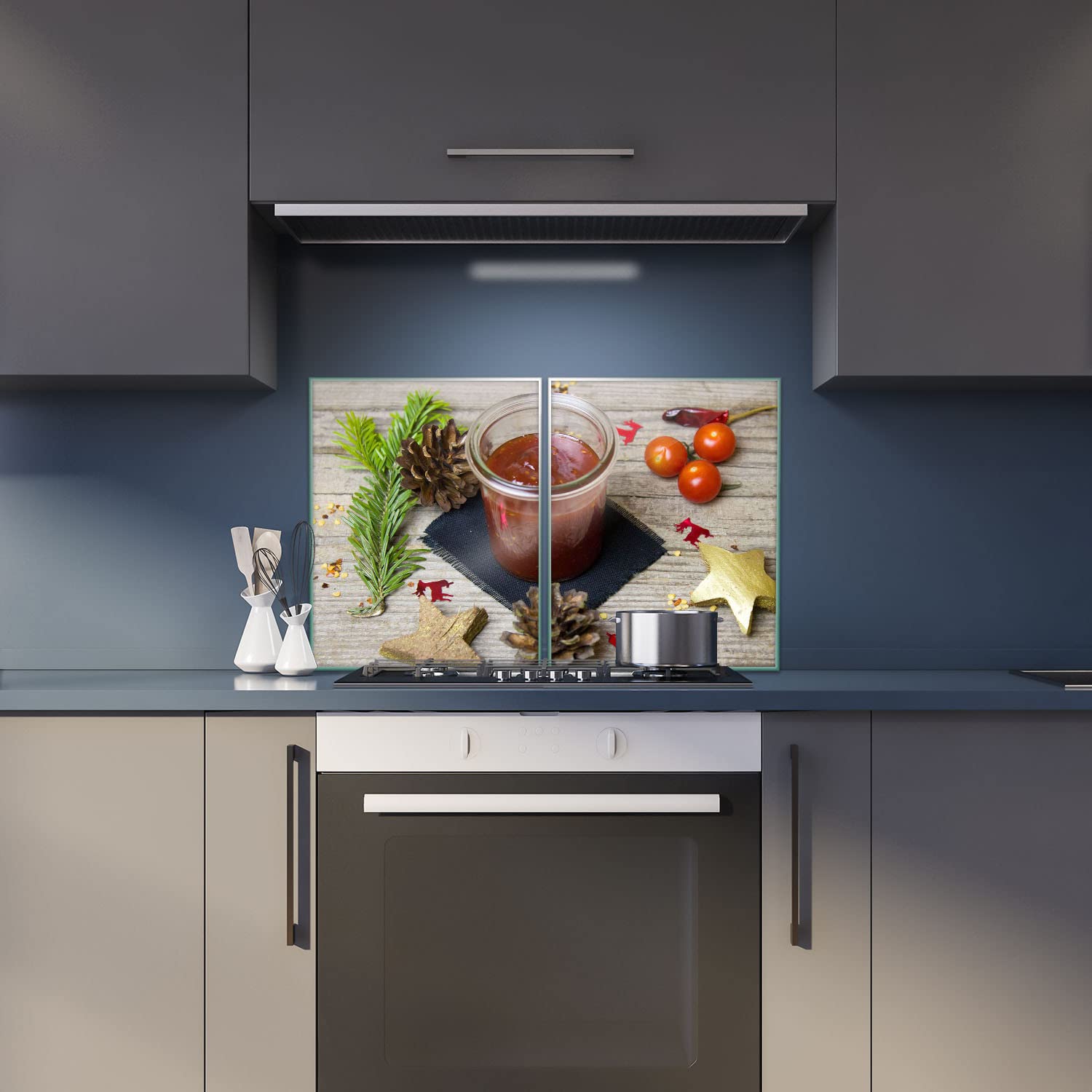 decorwelt Placa para Cubrir la vitrocerámica, 2 Piezas, 2 x 40 x 52 cm, para cocinas de inducción, Color marrón