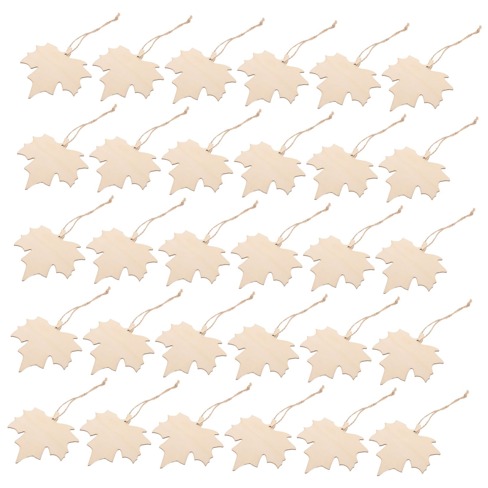 200 pièces Érable Bois Pour Décorations Découpes Automne Rondelles Brutes SHINEOFI