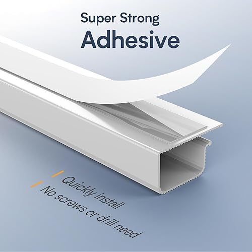 Miniatura 2 de Delamu Organizador de cables de 157 pulgadas debajo del escritorio, seguro y ordenado debajo del escritorio, organizador de cables para el hogar y