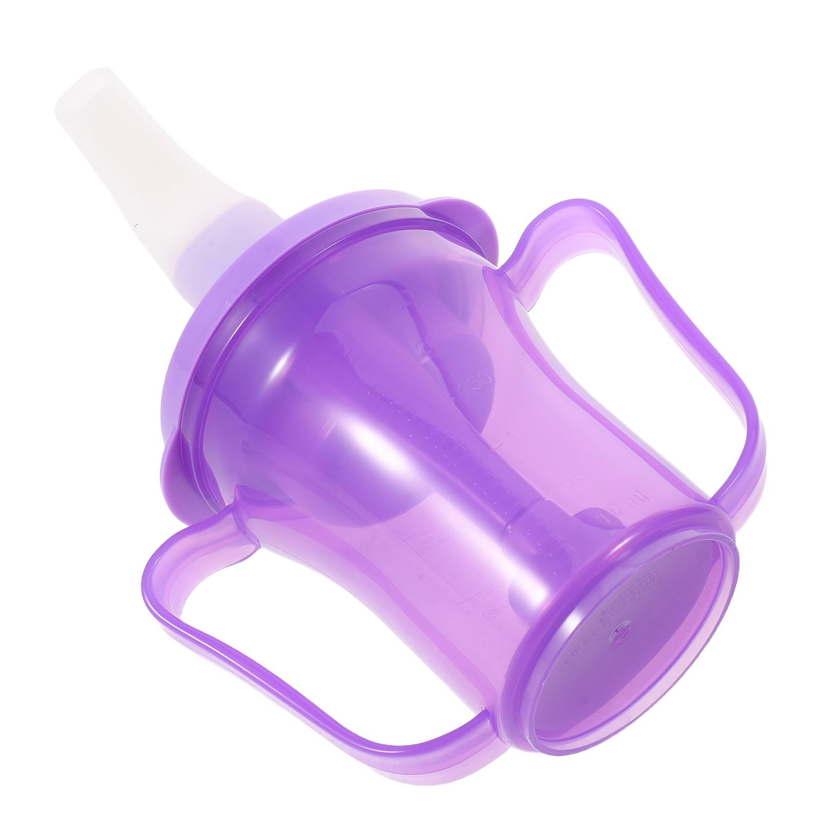 Bicchiere per Disfagia con Doppia Maniglia e Design Antigoccia in Plastica da 8,45oz, per Uso a Letto e Assistenza Anziani con Controllo del Sorso