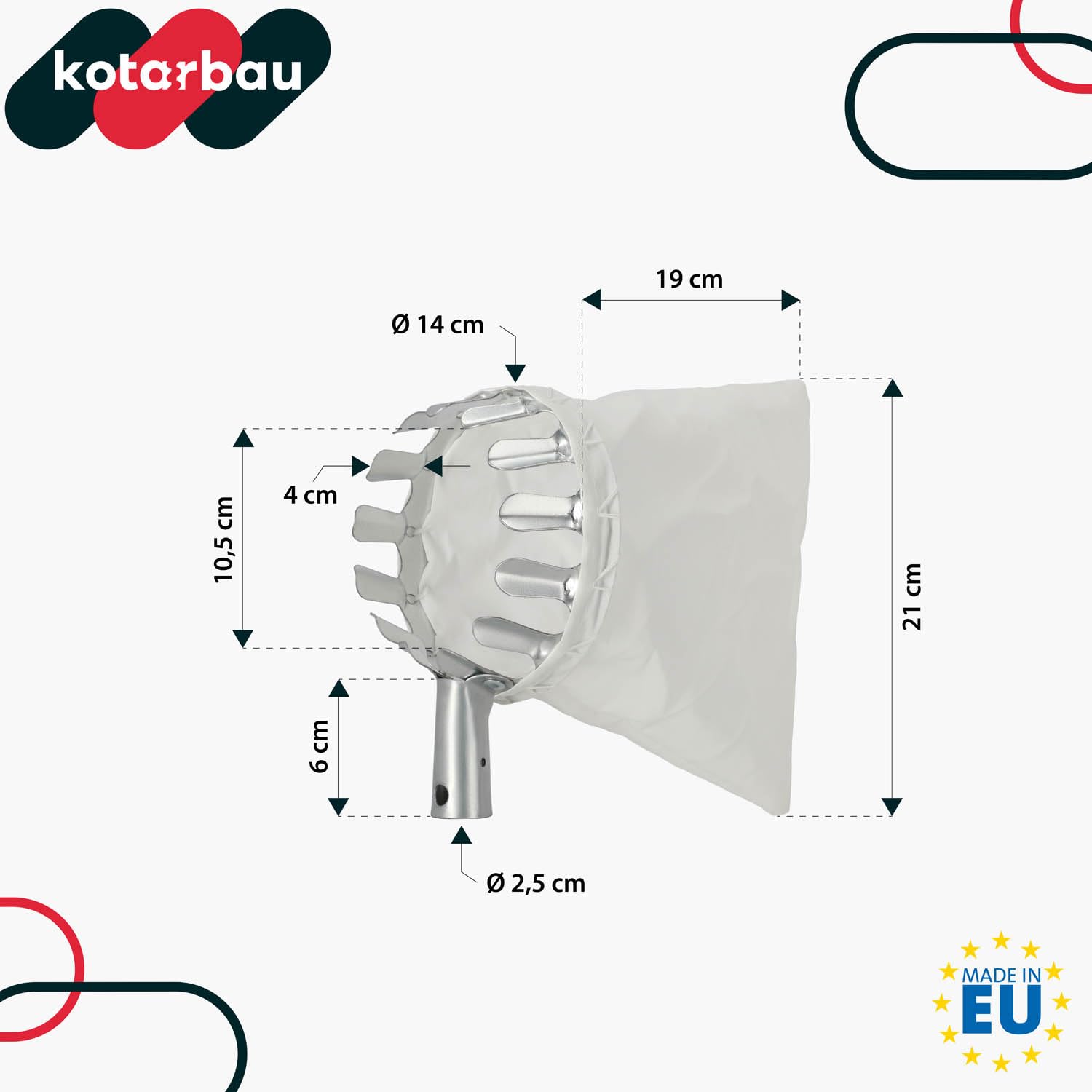 KOTARBAU® Raccoglitrice di Frutta 125mm Arnese per Raccogliere Mele In Alto Guadino Professionale