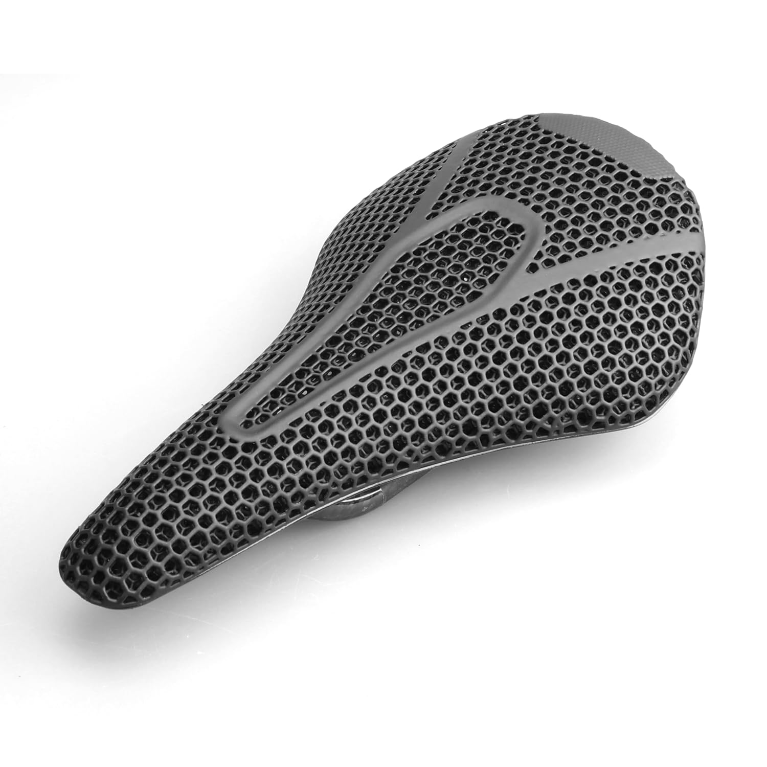 3D Printed Bike Saddle with Full Carbon Fiber for Men/Women - 7 * 9mm Carbon Rails - Adaptive Bicycle Seat for Mountain Road & Gravel Bike