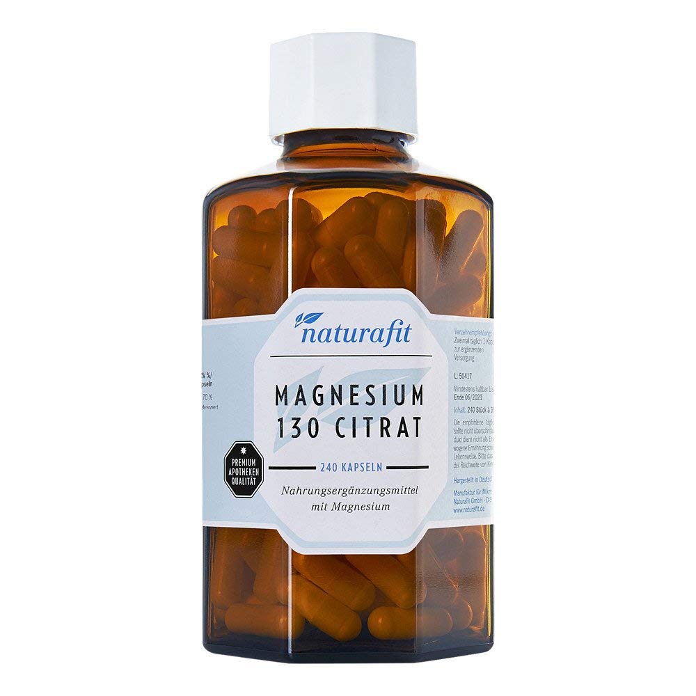 naturafit Magnesium 130 Citrat Kapseln, 240 Sztuka Kapsułki