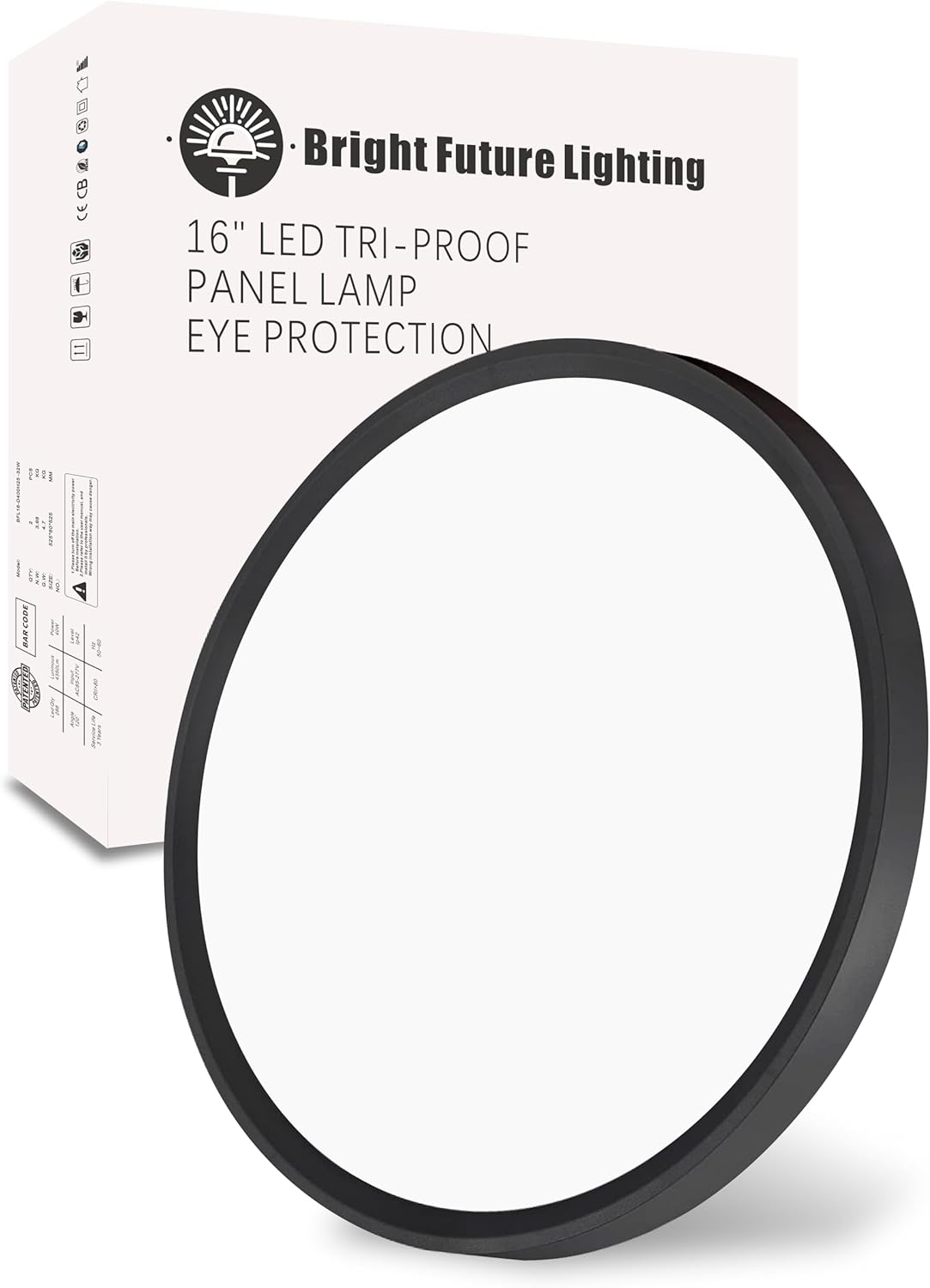 Photo 1 of LED Flush Mount Ceiling Light Fixture,Round 16Inch 32w 3480lm 3000k,4000k,6000k CCT Selectable, Modern Flat Panel Super Slim Led Ceiling Light,for Living Dining Kitchen Bedroom Room (1Pack-Black)