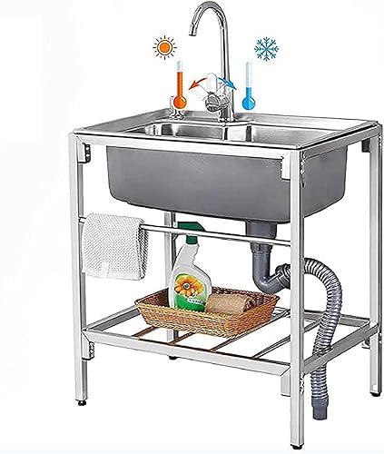 Fregadero de uso libre para lavar estación de acero inoxidable para exteriores fregadero de cocina comercial de un solo cuenco fregadero simple de disponible en Yaxa Colombia