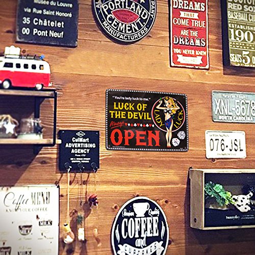 Amazon | 【アメリカン サインボード LADY LUCK OPEN（オープン/CA-65