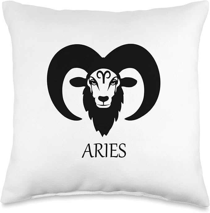 Aries Ram Zodiac Sign Throw Pillow
