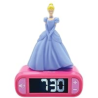 Lexibook - Sveglia digitale Disney Princess per Bambini con Luce Notturna Snooze