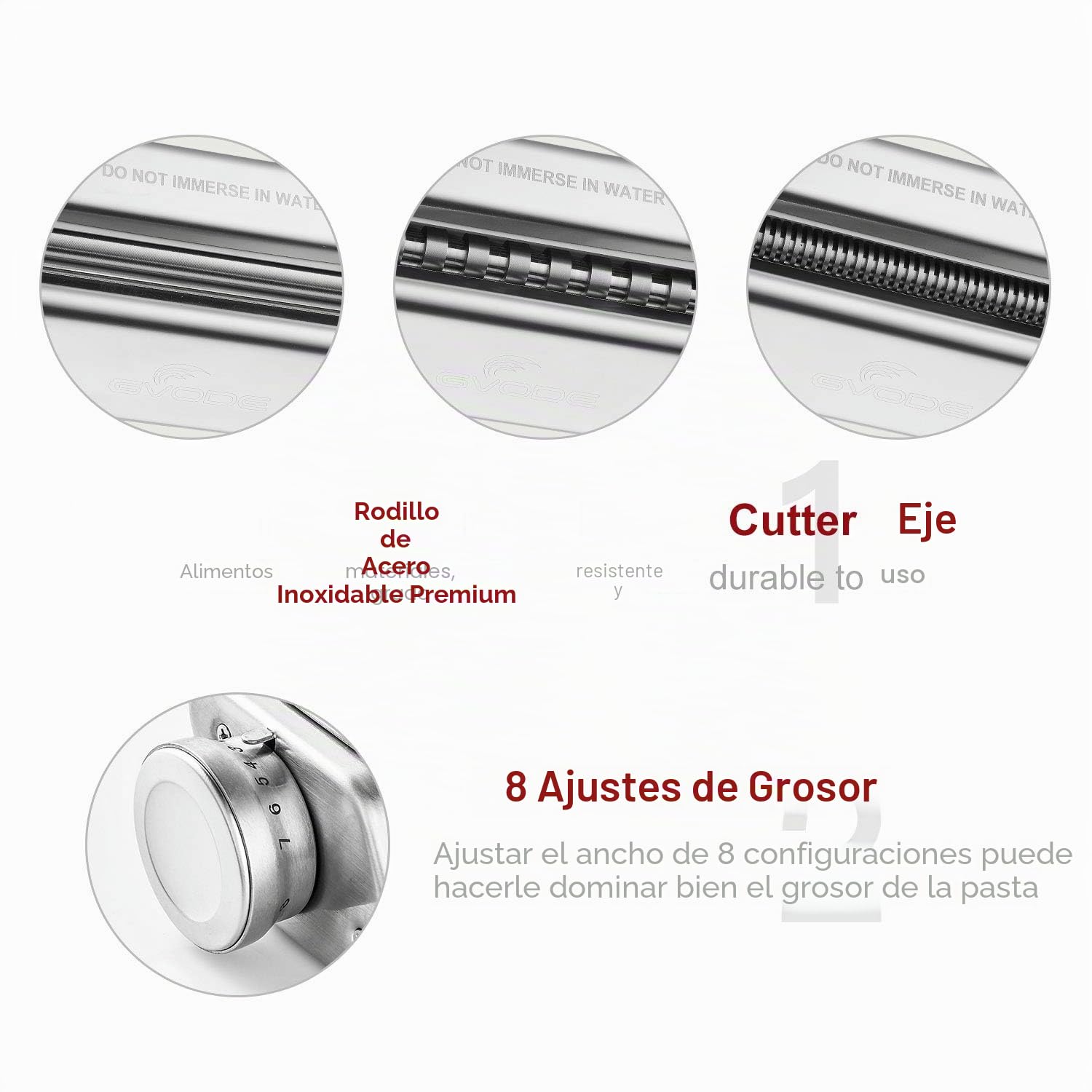 Accesorio para pasta para KitchenAid, que incluye un rodillo para láminas de pasta, un cortador de espaguetis y un cortador de fettuccini para Kitchenaid