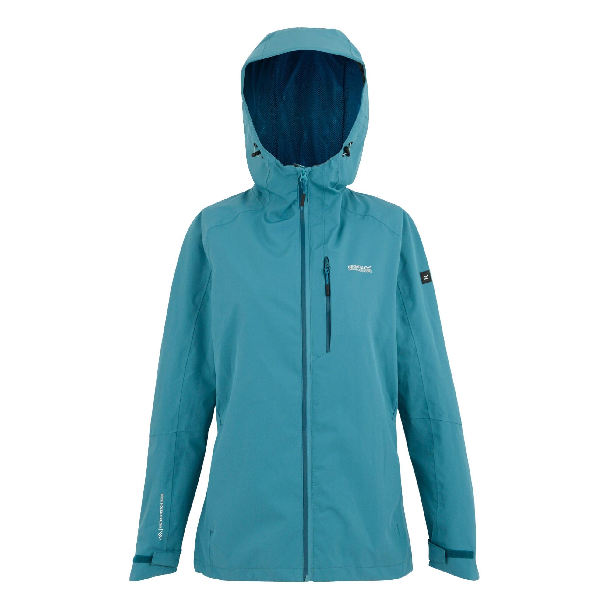 Regatta Women's Bleu Hooded Waterproof Jacket Birchdale Ii