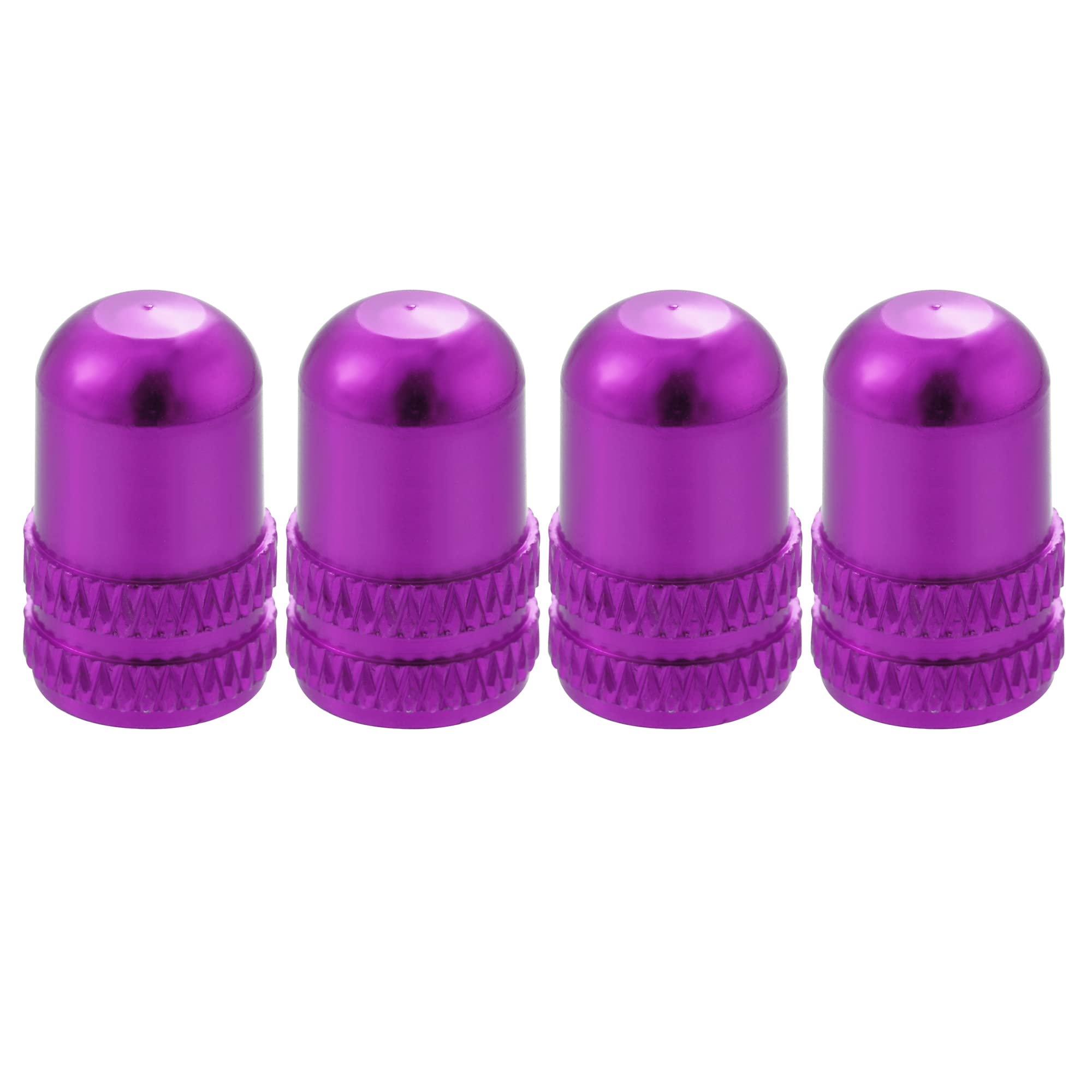 X AUTOHAUX 4pcs Aluminum Alloy Valve Caps American Type Valve Tire Dust Covers for Bicycle Mountain Bike Road Bike MTB Purple