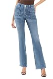 Flying Monkey - High Rise Front Pocket W/Dart Detail Flare Jeans - F5510