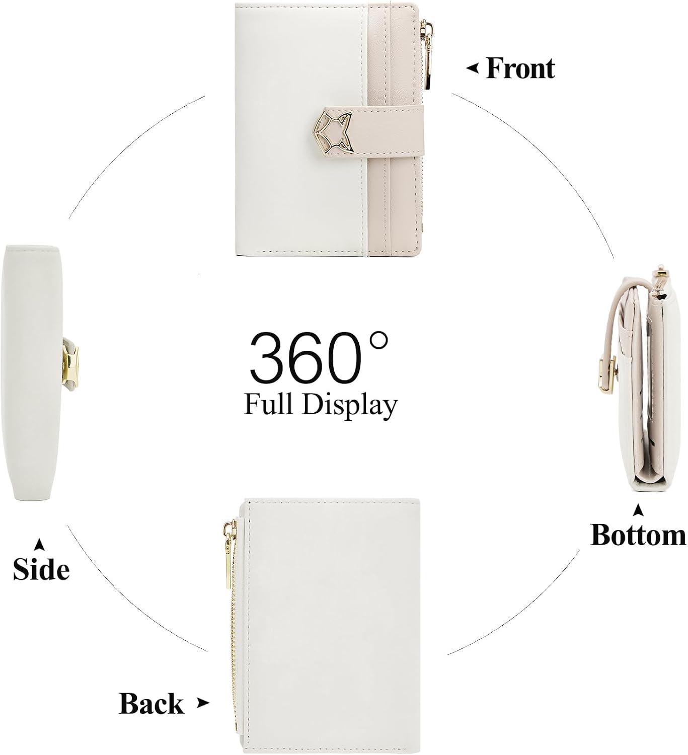 FOXLOVER Small Wallet for Women RFID Blocking Bifold Slim Credit Card Case image 5