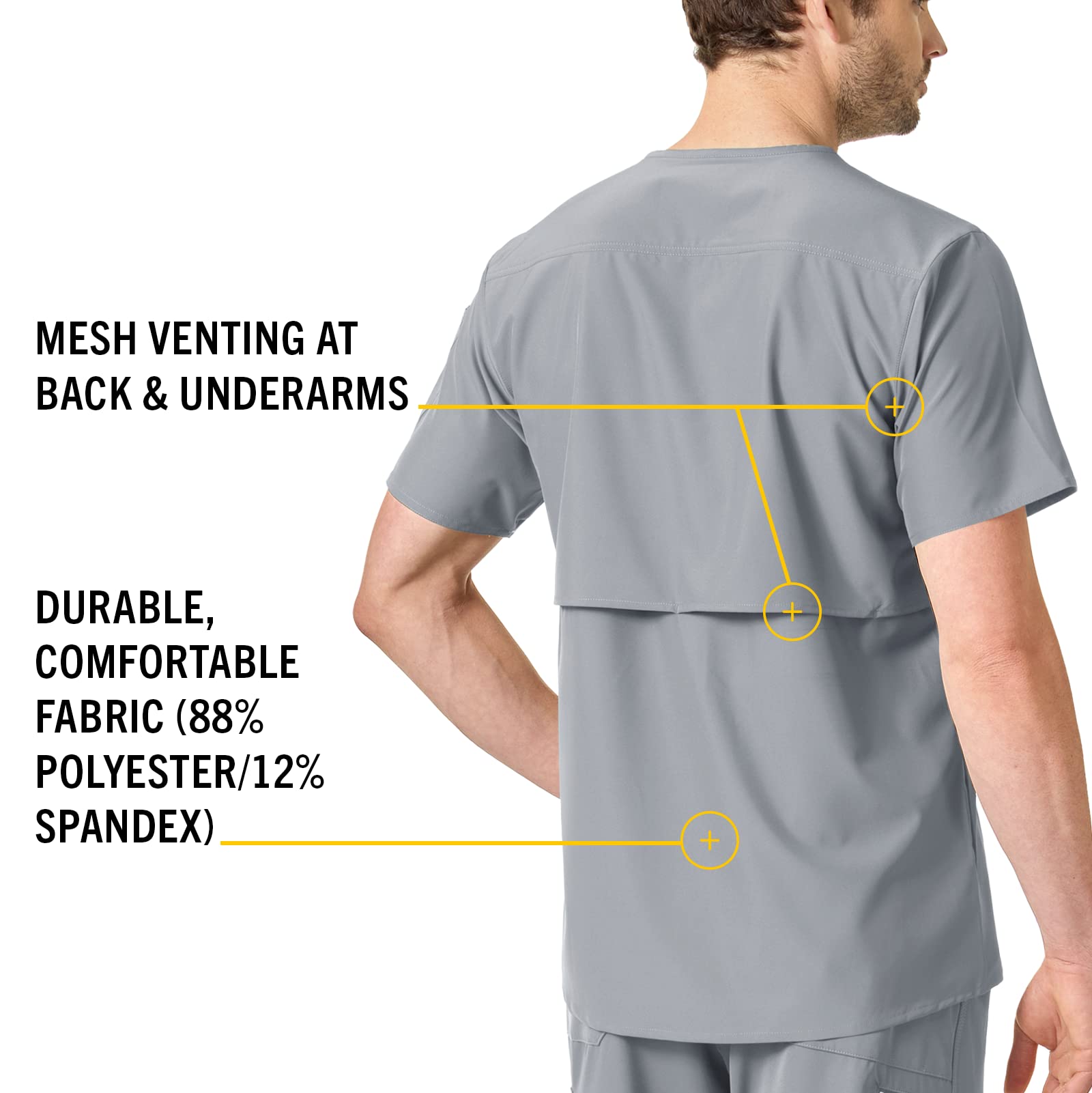 Carhartt Camiseta de Manga Corta con Cuello En V para Hombre Trajes médicos Mujer (Pack de 1)