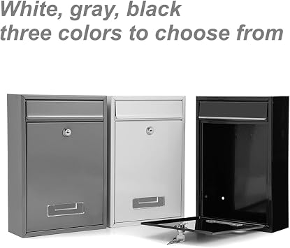 Wall Post Box, Mailbox for Outdoors, Waterproof Wall Postbox for Letters, Stylish Secure Postbox for Home and Office