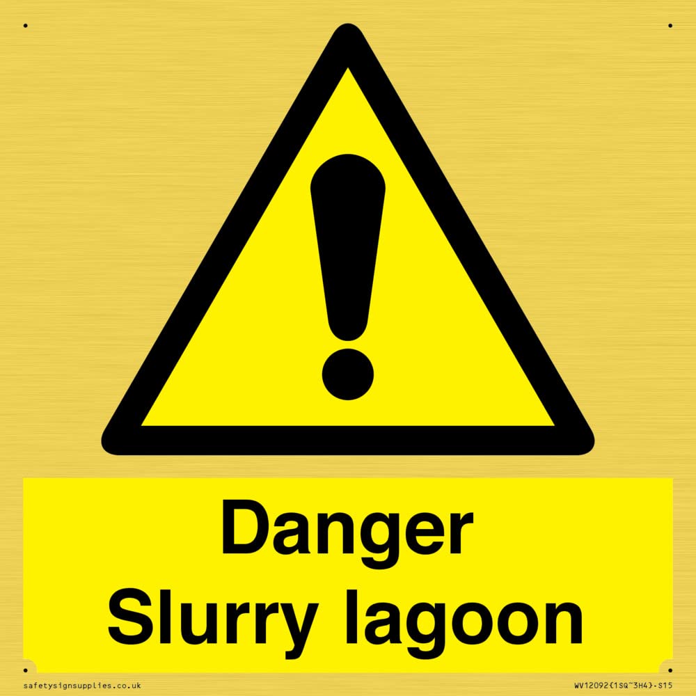 Danger Slurry lagoon Sign - 150x150mm - S15
