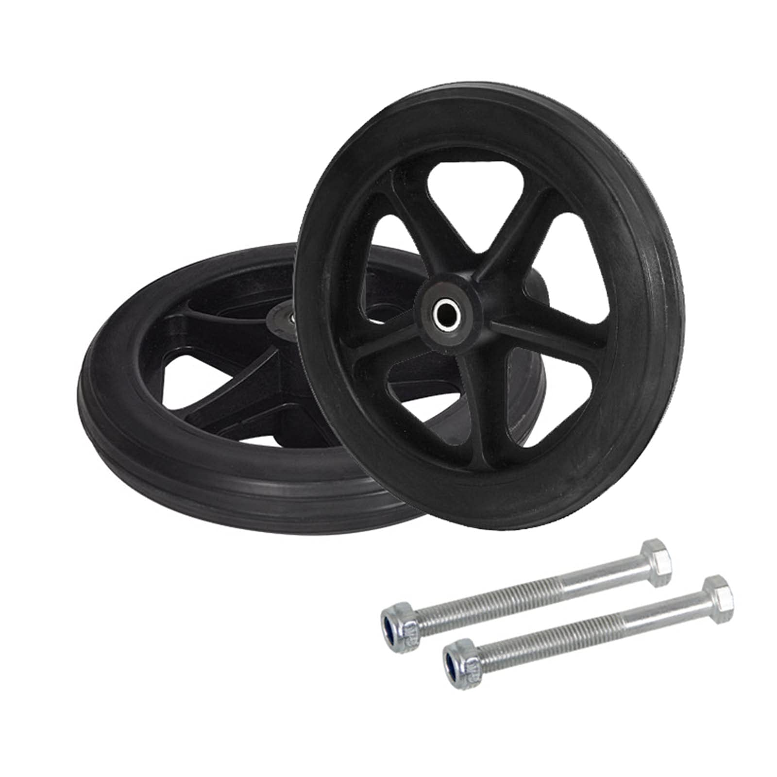 Ruedas Delanteras para sillas de Ruedas, Ruedas Antideslizantes de Goma, Resistente al Desgaste Uso Duradero Ruedas para Sillas De Ruedas, 6in,7in,8in, 2X Rueda
