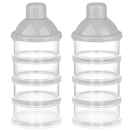 Accmor Formula Dispenser On The Go, 4 Compartments Stackable Formula Container for Travel, Baby Milk Powder Kids Snack Container, BPA Free