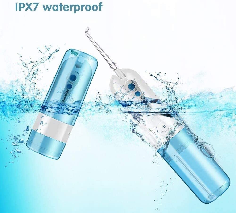 Water Flosser Profesjonalny bezprzewodowy irygator dentystyczny do jamy ustnej, przenośny zbiornik na wodę i wodoodporny akumulator IPX7, 4 tryby