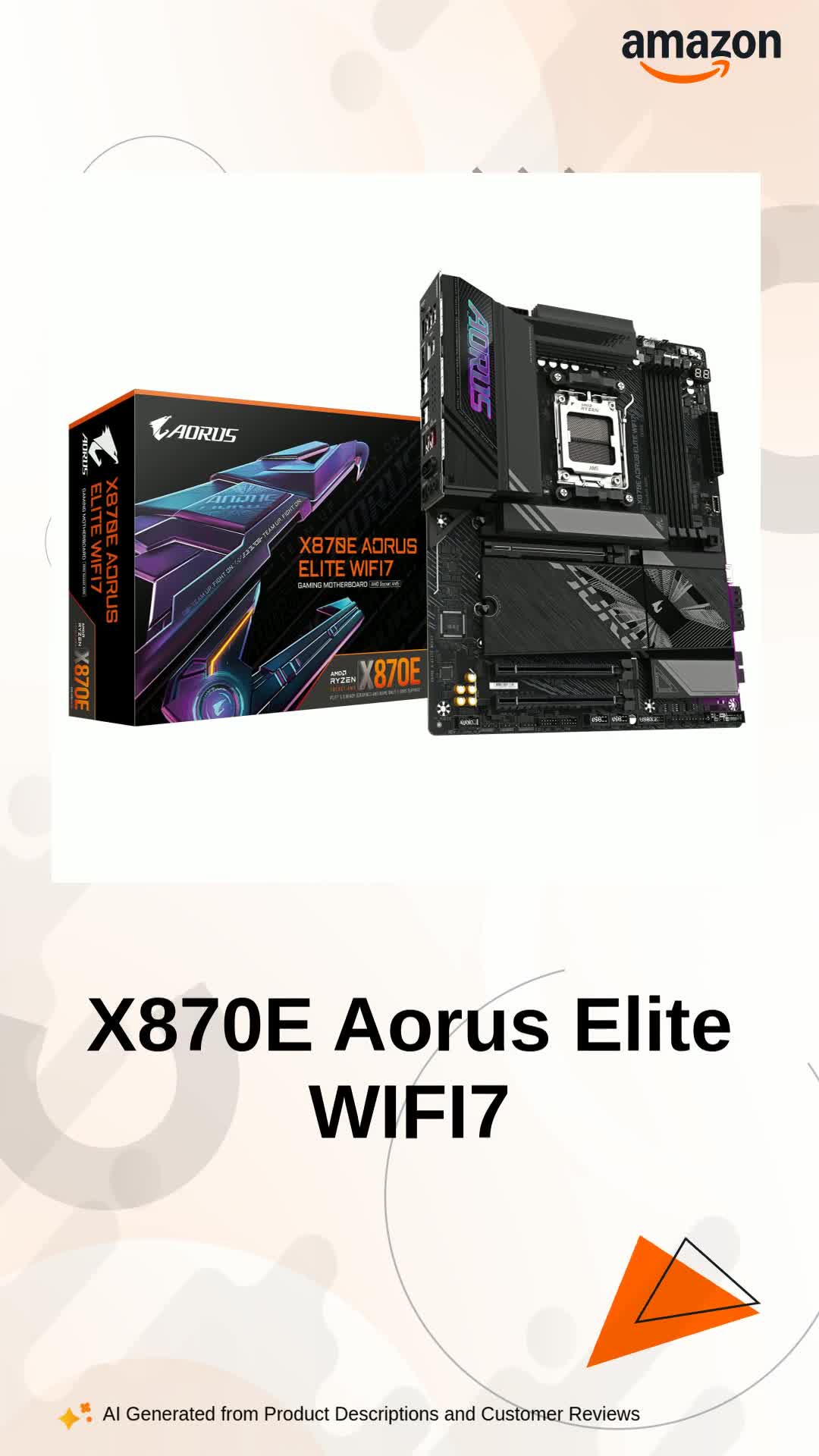 X870E Aorus Elite WIFI7 AMD Motherboard