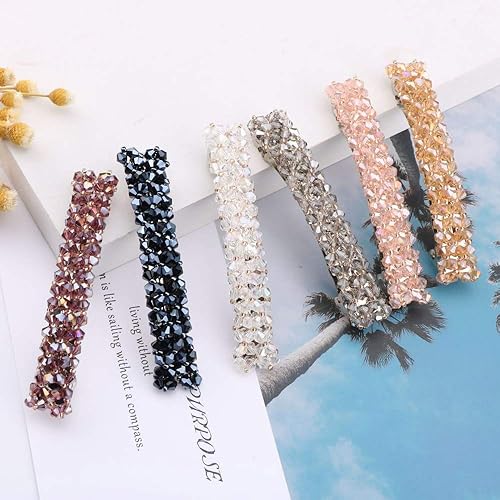 Miniatura 2 de Pasadores para el cabello, pinzas para el cabello con diamantes de imitación de cristal, diseño francés, moda nupcial para mujeres, adolescentes y
