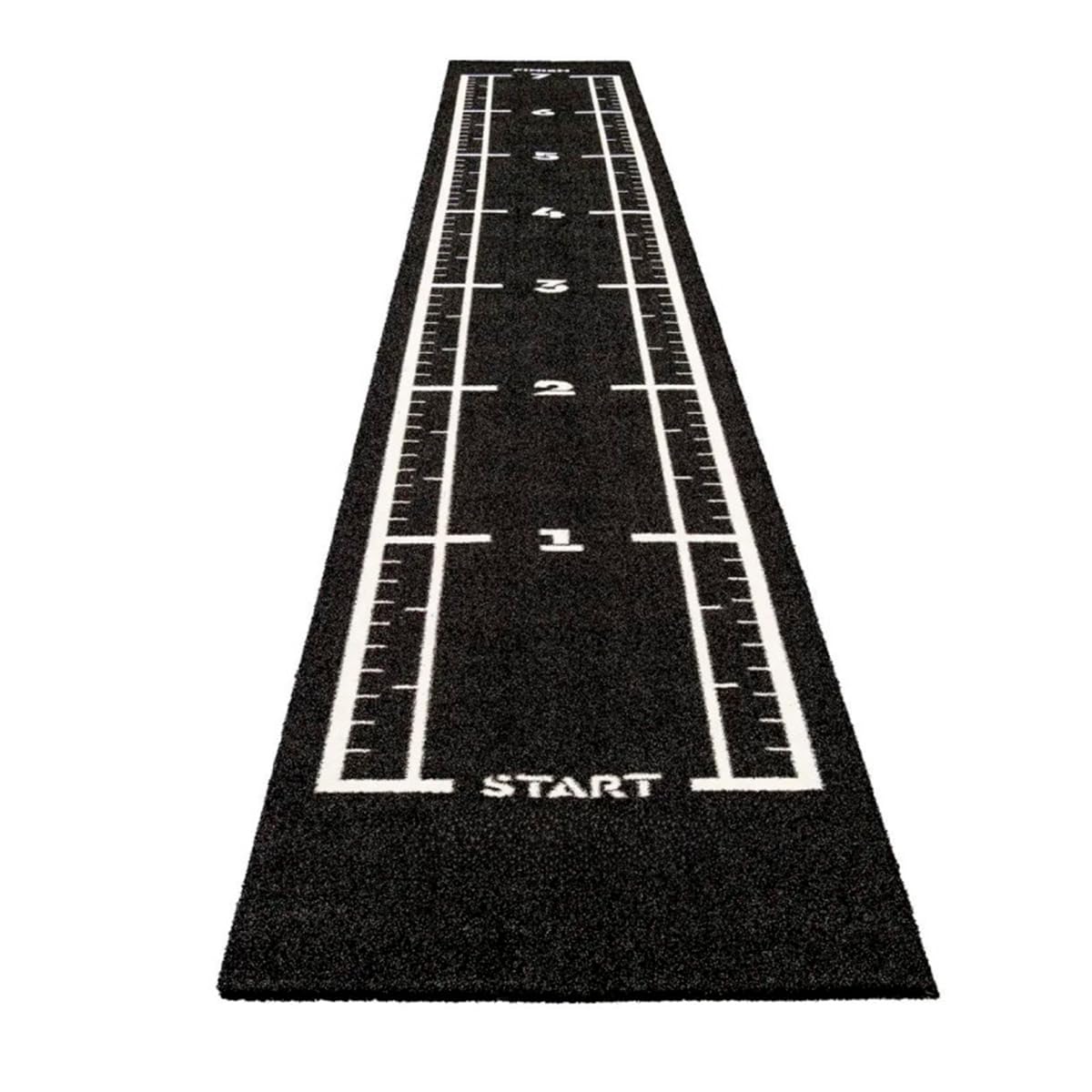 Genérico Carril de Césped Negro Artificial de Alto Rendimiento con marcaje de lineas y numeración Blancas para Entrenamiento Profesional (Disponible en Diferentes tamaños) (1 X 8 M)