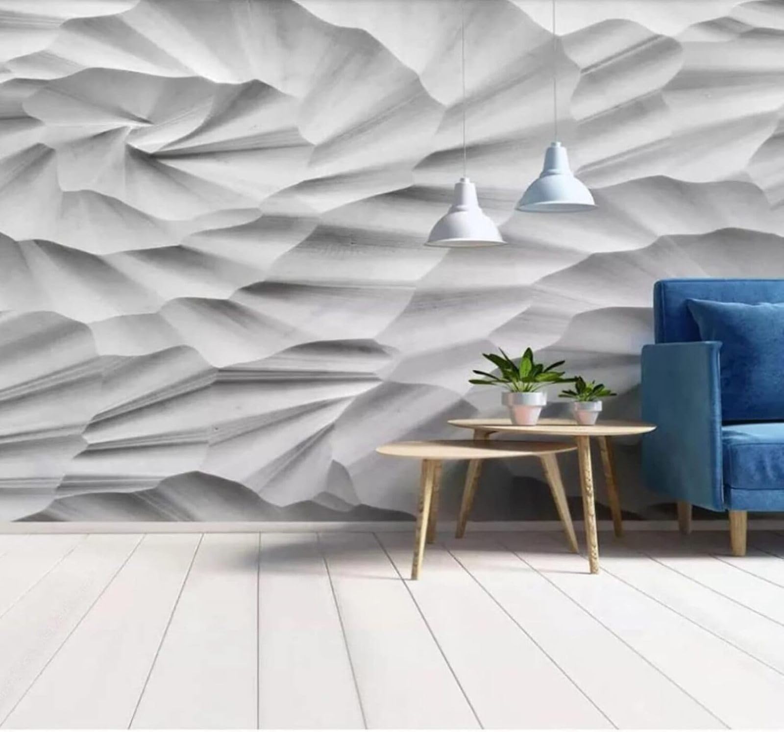Wallpaper-3D-Xlm 300Cm×210Cm(B×H) Abstract Three Dimensional Geometric Creative Unique 3D Wallpaper Easy Install Feature Office Living Room Sofa Bedroom Tv Background Wall Decoration-300Cm×210Cm