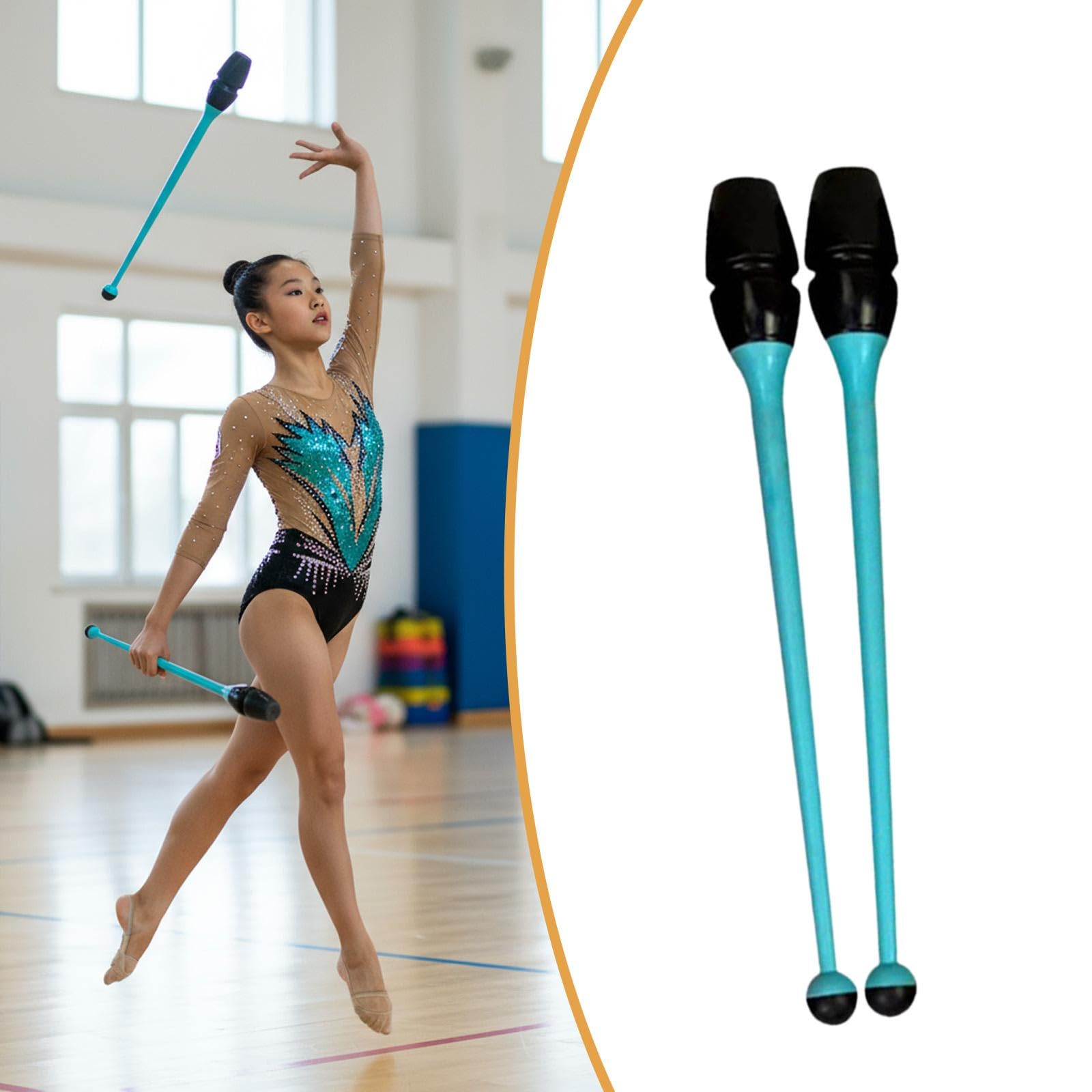 Barres de Gymnastique Rythmique Connectables 36 cm Caoutchouc PP Équipement d'Entraînement