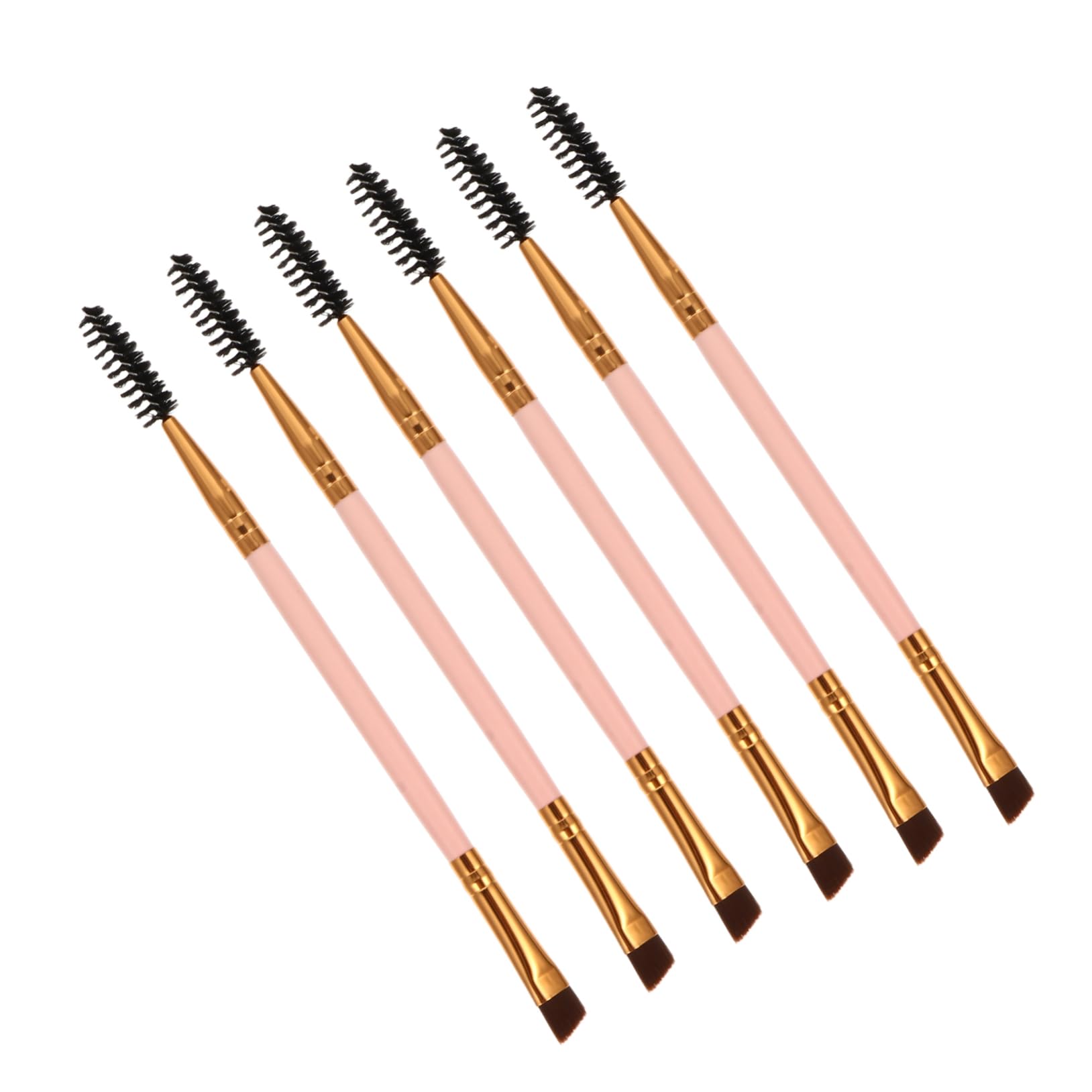 Healeved 6Pcs Dual Ended Eyebrow Eyelash Brush Portable Makeup Tools for Lash Curling Brow Application for Beginners Professionals for Daily Use