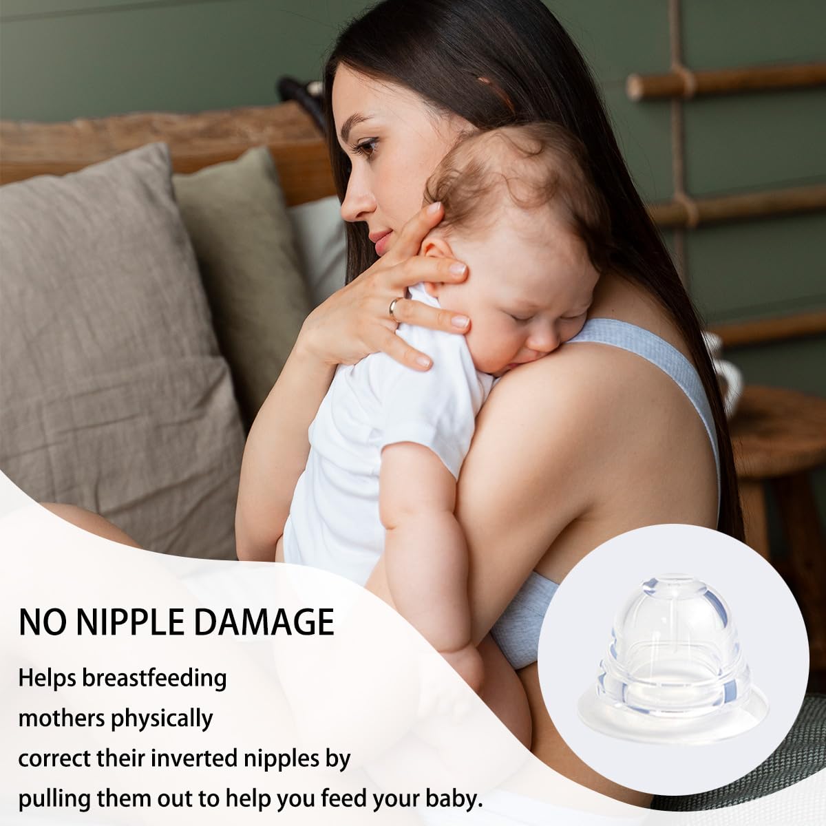 2Pcs Nipple Corrector Nipple Sucker Food-Grade Silicone Nipple Extender for Breastfeeding, Flat or Inverted Nipples, with Box
