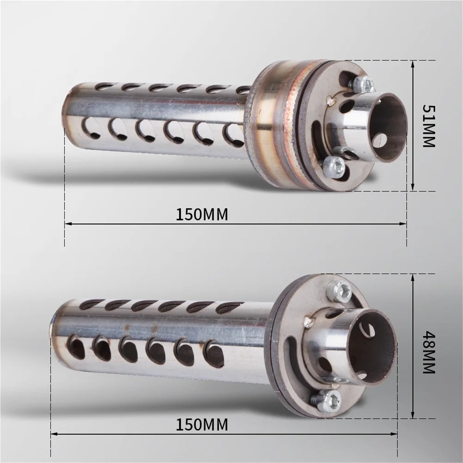 końcówka wydechu Rura wydechowa motocykla Slip-On Catalyst Escape Refit tłumik 48/51mm typ wtykowy układ wydechowy samochodowy(Type D 51MM)